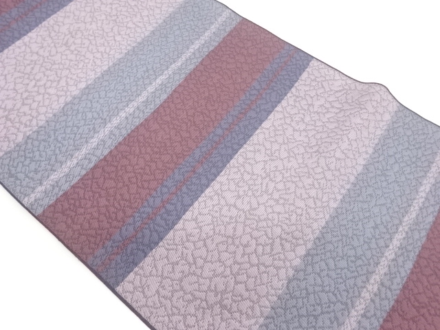 本場筑前博多ふくれ織横縞模様織出し名古屋帯